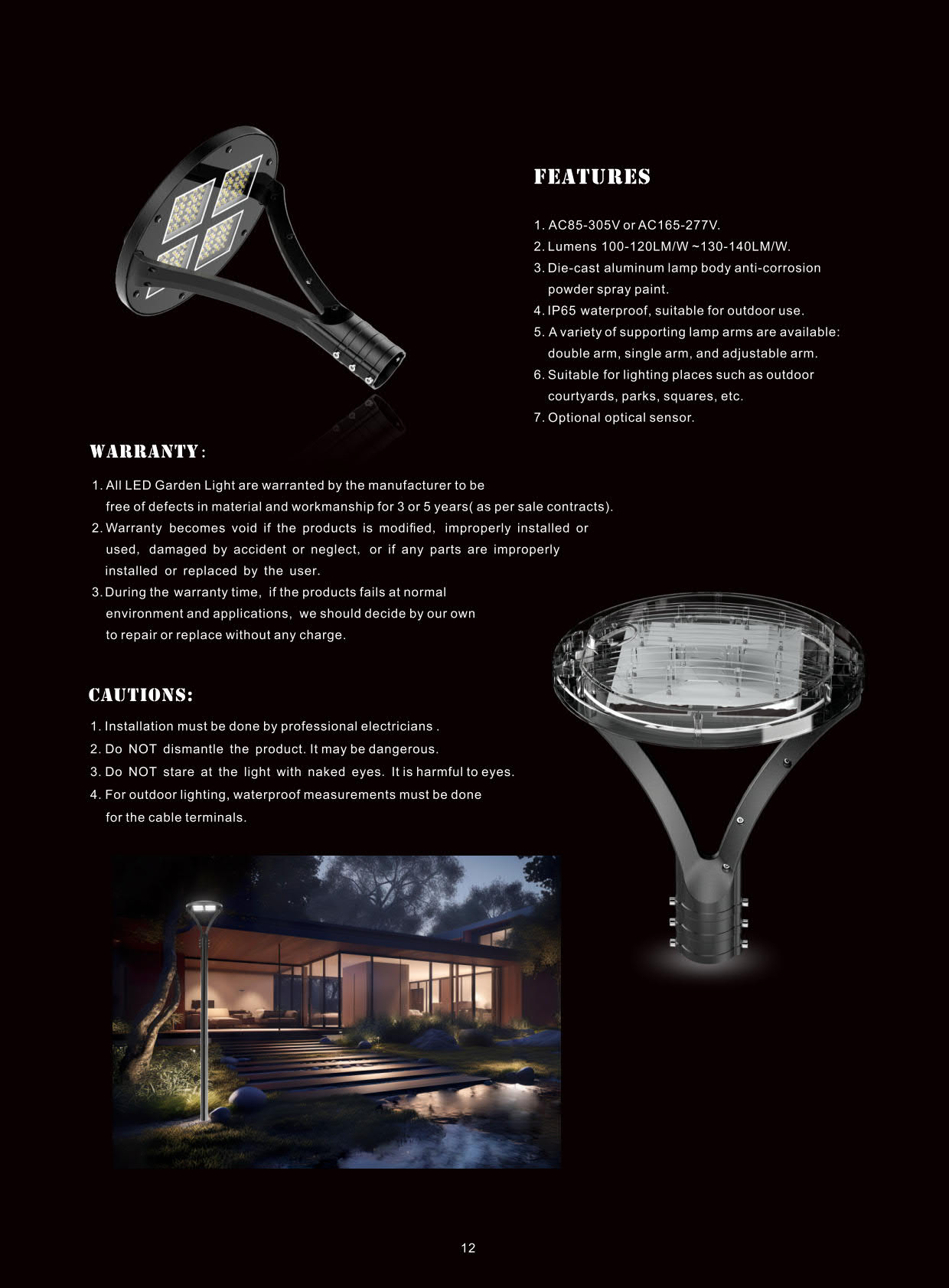 12 RS-118 LED GARDEN LIGHT